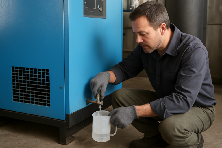 Vidanger la cuve à condensation de votre compresseur : la méthode simple